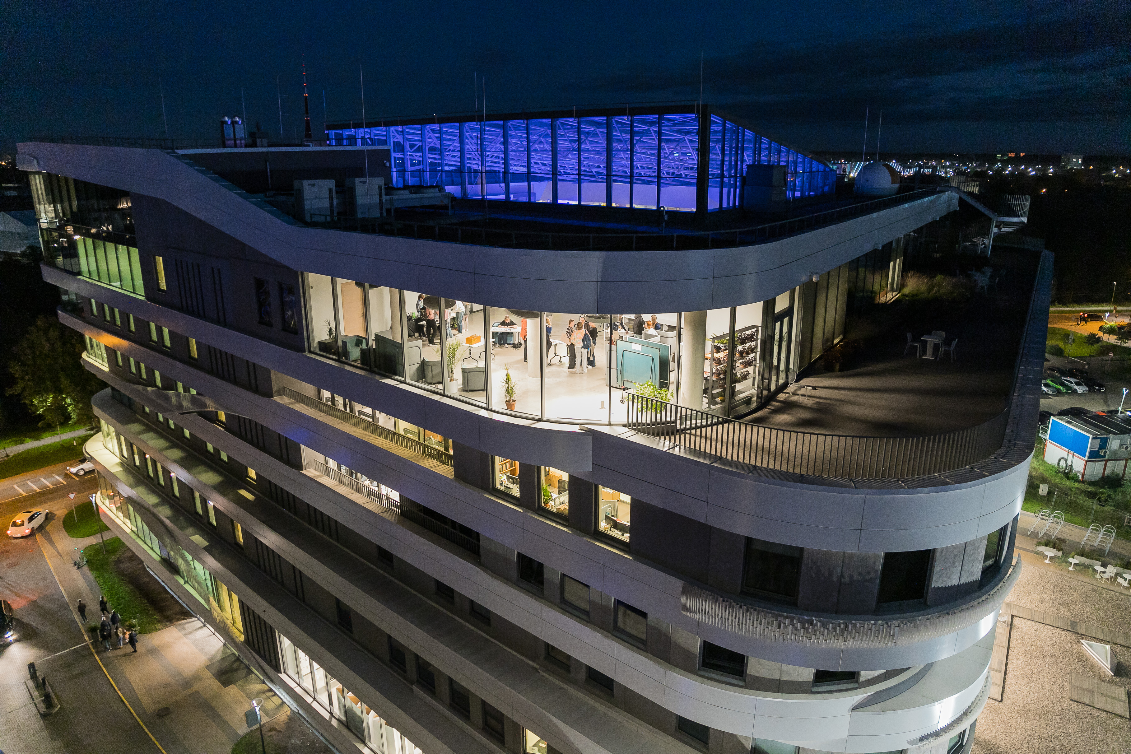 House of Science in night
